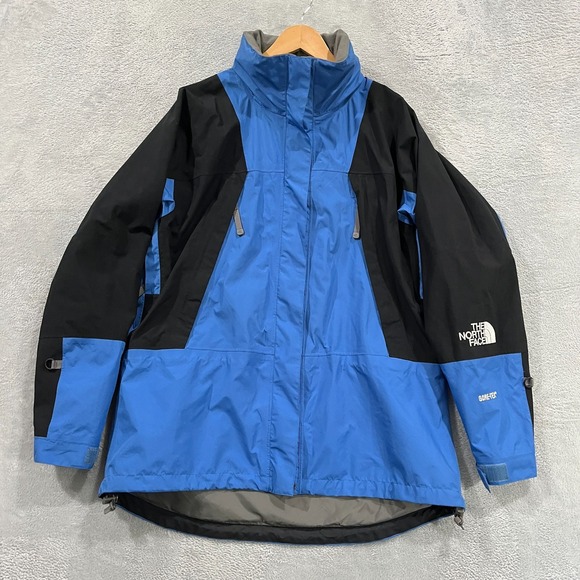 North Face Jacket Women Large Blue GORETEX Mountain Guide Hyvent Hooded Outdoors - Picture 1 of 15